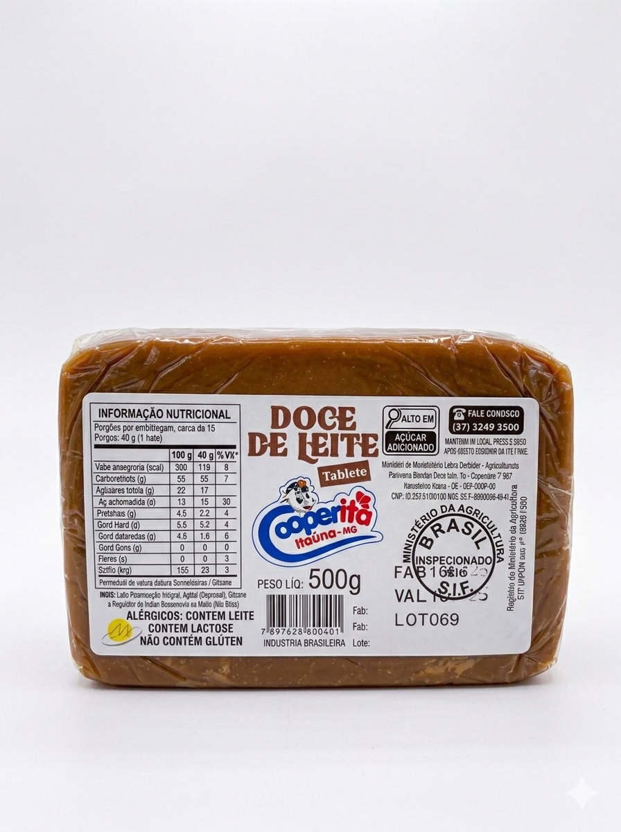 Doce de Leite em Barras 500g